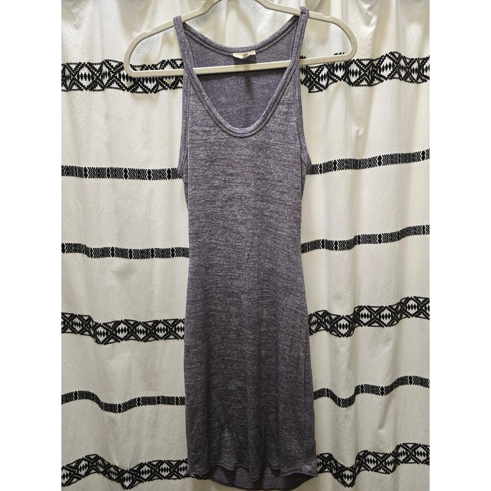 Wilfred Free purple heathered cut out back bodycon sleeveless tank dress small